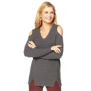 Lysse Sweater Super Soft Open Shoulder Sweater V-neck Medium Excellent ✔️